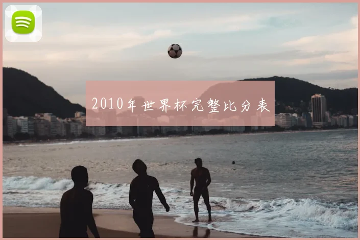 2010年世界杯完整比分表